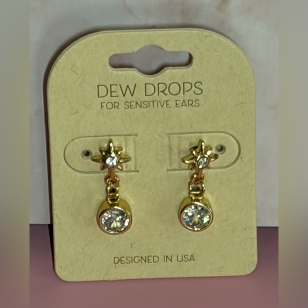 Gold Star Earrings for Sensitive Ears